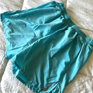 New Nike Mens Teal Athletic Running Shorts